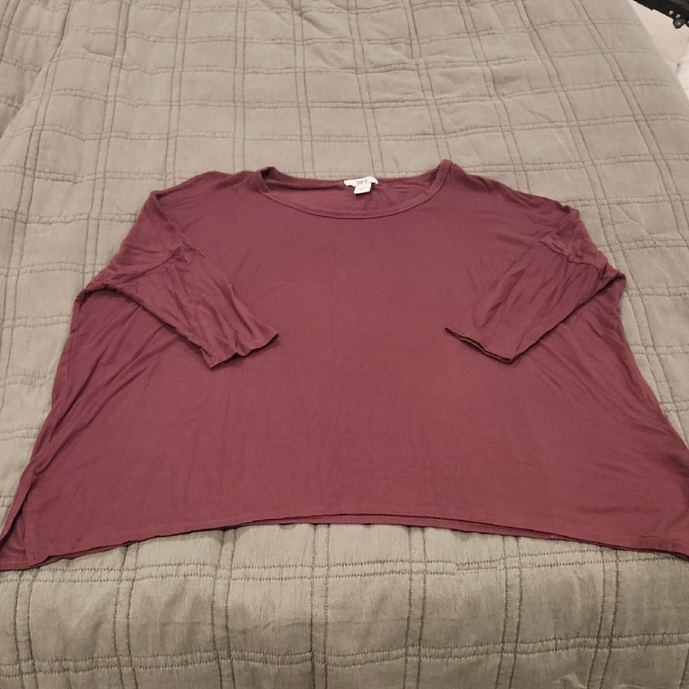 Oversized Bar III Women's Long Sleeve Top in Plum Size M!